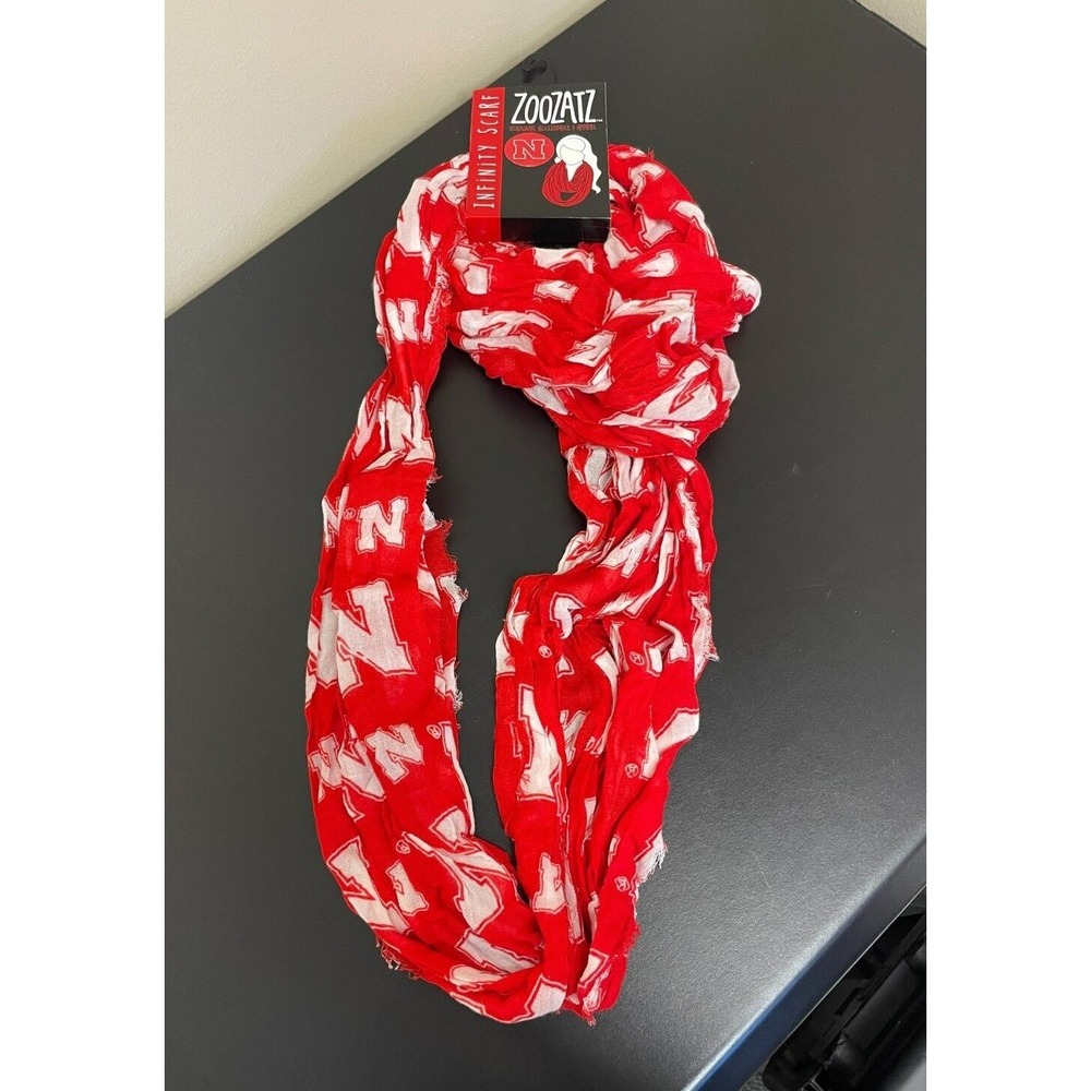 Nebraska Cornhuskers Womens Infinity Scarf Lightweight Thin Huskers ZooZatz NEW